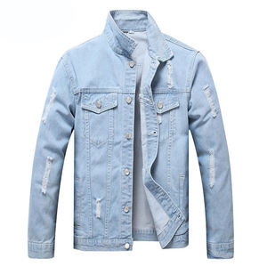 Veste en toile jean légère et respirante pour hommes, meilleure vente de qualité supérieure personnalisée avec col montant pour l'hiver - Product Image 5