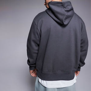 OEM para hombre de lana gruesa 100% algodón básico sudaderas con capucha de gran tamaño de alta calidad en blanco personalizado DTG impreso logotipo Sudadera con capucha para hombre - Product Image 3