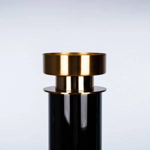 Bougeoir conique noir en céramique pour décoration intérieure unique finition taille personnalisée pour table mariage salle à manger et fête - Product Image 4