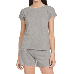 Ensemble de vêtements en coton pour femmes sur mesure, ensemble de t-shirt et de short, vêtements de rue d'été, vente en gros - Product Image 1
