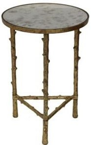 GLOSTRUP Handmade Adjustable Modern Side <b>Table</b> with Aluminum & Iron <b>Mirror</b> for Living Room and Hotel Use - Product Image 2