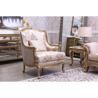 Holzrahmen Luxus-Sofa-Set im Königlichen Design mit Verstellbaren Funktionen für Apartment-Wohnzimmer Multifunktional Traditionell Hotel