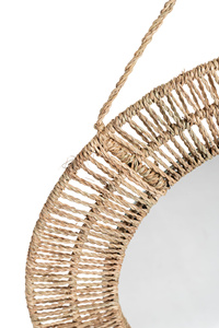 Seagrass <b>Mirror</b> Wall Decoration Rustic Style Home Decor Handwoven OEM/ODM FBA for KING CRAFT VIET Custom Size Customer Logo - Product Image 3