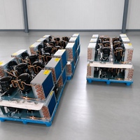 Congélateur avec refroidissement par air, unité de condensation pour cuisine, en acier inoxydable