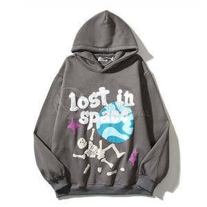 Sweat-shirts à capuche personnalisés pour hommes 2026, impression en relief, couleur unie, vêtements décontractés, pull à capuche, impression en relief, en vente - Product Image 1