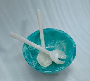 Modern Design Hammered Resin Bowl Food-Grade Handmade 3D Party Fruits Home Decor India Custom Packaging Available Sale - Product Image 3