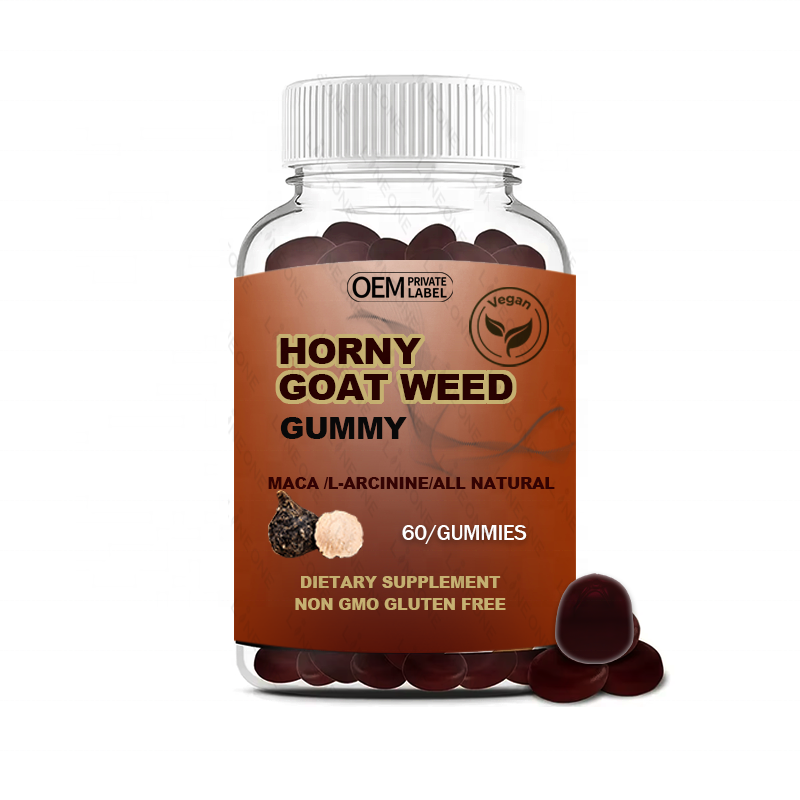 Halal Sugar Wholesale Horny Goat Weed For Men And Women Body Strengthen Building Gummies Vitamin Candy Supplement