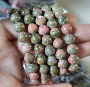 High Quality 8mm Natural Unakite Stone <b>Bracelet</b> 8mm <b>Beads</b> Handmade Stretch Crystal Healing <b>Bracelets</b> for <b>Men</b> and Women - Product Image 1