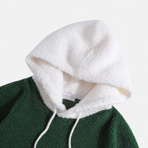 Sweatshirts personnalisés poids lourd 350-480 Gsm pour hommes 100% sweats à capuche en coton Sherpa avec motif brodé pour l'hiver - Product Image 3