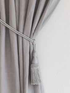 Luxurious Ivory Tie-Back With Tassels, Boho Style Curtain <b>Tieback</b> - Product Image 2
