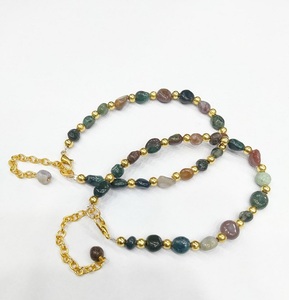 Vente chaude femmes belle Soha Agate pierres précieuses bijoux pierre de sang naturel dégringole perles bracelets de cheville Bracelets amour à vendre - Product Image 4