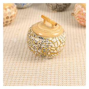 Pot en bambou en nacre, incrustation de coquille de bambou pour le rangement des accessoires de service à thé et les collections de cadeaux, fabriqué au Vietnam - Product Image 4