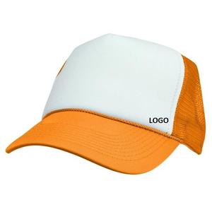 Custom Distressed <b>Vintage</b> <b>Trucker</b> <b>Hat</b> Washed Cotton Mesh Cap With Puff Style Sporty OEM Patch - Product Image 4