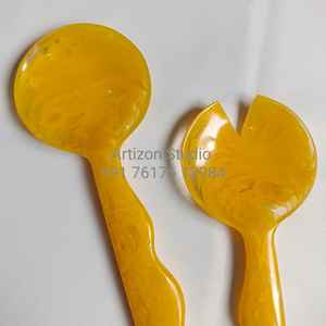 ชุดเซ็ตสลัดเรซินพร้อมด้ามจับยาวเครื่องครัวดีไซน์ล่าสุดทำจากเรซินสีชมพู - Product Image 5