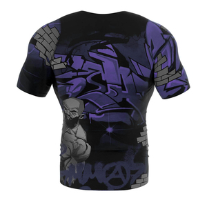 Logo personnalisé imprimé par Sublimation MMA BJJ, protection contre les éruptions cutanées de surf, à manches longues, fabricants OEM, protection contre les éruptions cutanées - Product Image 4