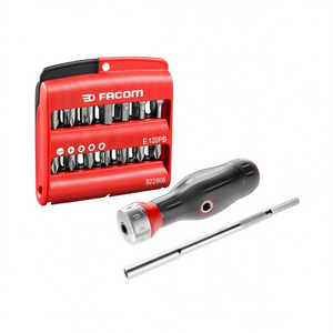 Juego de mango multibrocas con trinquete 3 en 1 Facom Protwist y 28 brocas para diversas necesidades de destornilladores - Product Image 2