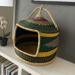 Seagrass cats house with cut out doorway indoor cat <b>cages</b> basket <b>kitten</b> tent shaped <b>cage</b> houses - Product Image 5
