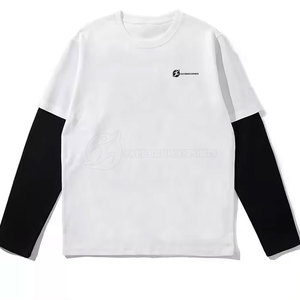 เสื้อเชิ้ตผู้ชายคุณภาพสูง ผ้าฝ้ายใยไผ่ แขนสองชั้น คอวี สไตล์ลำลอง ระบายอากาศได้ดี แห้งเร็ว ผ้าถัก ทรงพอดีตัว ไซส์ใหญ่ ซักแล้ว - Product Image 1