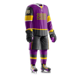 Uniforme de Hockey sobre Hielo 100% Poliéster a Precio Accesible, Conjuntos de Alta Calidad, Precio Económico, Transpirable, Uniforme de Hockey sobre Hielo para Hombre de Moda - Product Image 5
