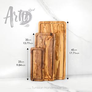 Grand bloc à découper en bois rectangulaire écologique avec logo personnalisable avec poignée d'ustensiles de cuisine durable et rainure à jus - Product Image 5