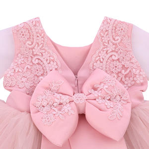 XA238 robe de bal perlée robe en dentelle satinée pour filles fête de mariage blanche et performance sur scène pour les services de communion et d'église - Product Image 4