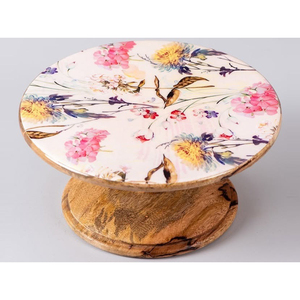 Soporte para tartas de madera de estilo artesanal hecho con cuidado y materiales naturales ideal para exhibir postres en cocinas o eventos - Product Image 3