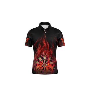 OEM personnalisé équipe bouton vers le haut Dart chemise de sport pour les hommes service Dart Jersey porter des chemises de fléchettes sublimé personnalisé - Product Image 5