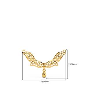 Encantador colgante de oro de 18 quilates Mangal Sutra diseño de mariposa minimalista uso diario collar de acero inoxidable mezcla antigua moderna - Product Image 4