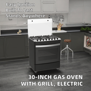 Jinwen 5-burner thép không gỉ gas nấu ăn phạm vi Bếp đôi mục đích đối lưu Lò nướng điện freestanding cài đặt lò - Product Image 5