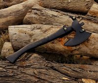 Tomahawks faits à la main avec tête de hache en acier et manche en bois de rose gravé, étui en cuir, gravure sur la tête, pour la survie
