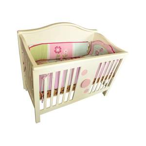 Cuna de bebé fabricada en madera maciza de caoba de alta calidad con color personalizado para uso en interiores. - Product Image 1