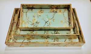 Rectangular Wood Serving Tray for Tea Breakfast Home Decor Kitchen Dining <b>Table</b> Personal Use Printed Sticker Birthday Baptism - Product Image 2