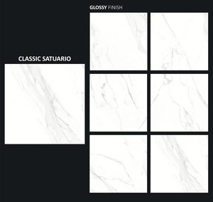 Satuario Italian 800x800mm Porcelain 80x80cm Glossy Tiles Marble Look Paraguay - Product Image 1