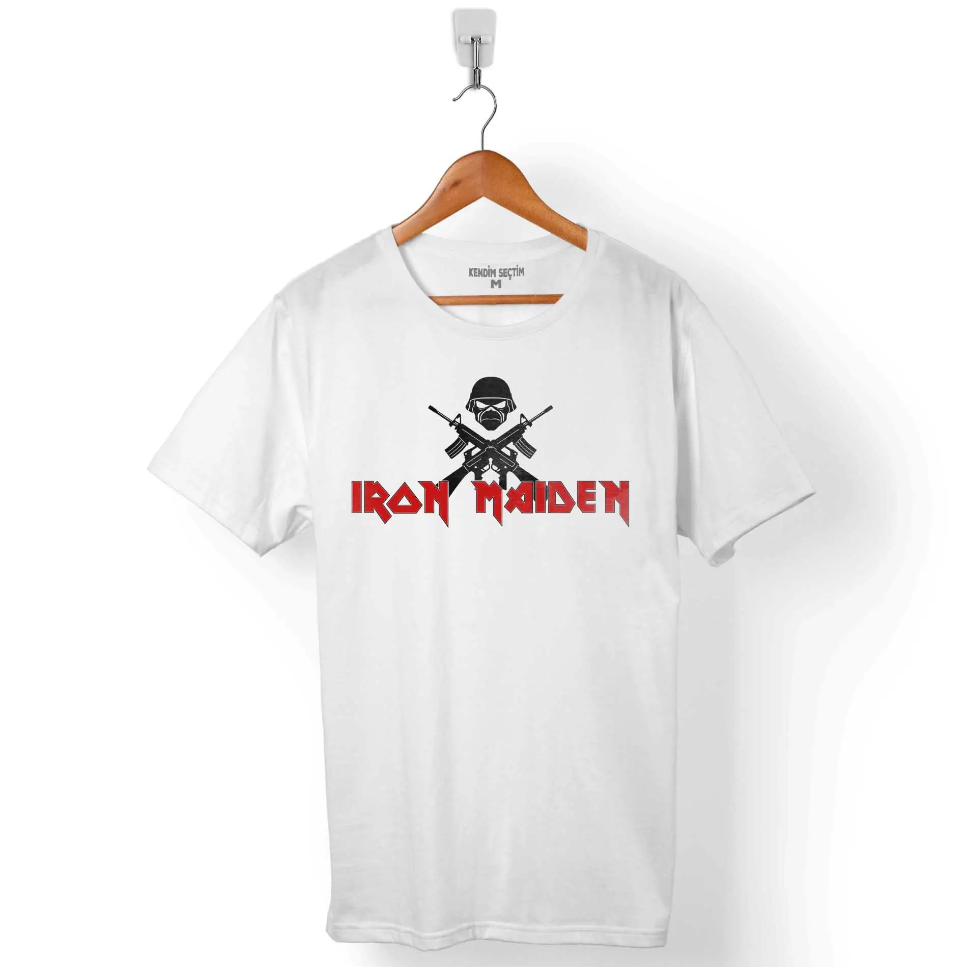 Iron Rock métal guitare musique haute qualité personnalisé graphique imprimé hommes t-shirt 100% coton vente en gros