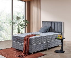 Ensemble de lit de rangement moderne Sefa avec sommier à ressorts ensachés, tête de lit, technologie de verrouillage sécurisé, cadre en métal 90x190 - Product Image 2