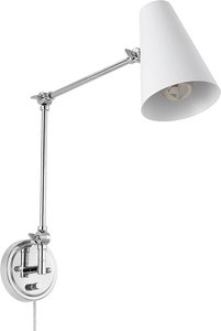 Bras oscillant moderne à 1 lumière Applique murale à LED Luminaire industriel en métal Tête réglable Enfichable/Montage mural Design décoratif - Product Image 2