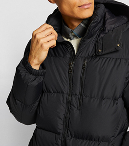 Meilleures ventes Vestes en duvet pour hommes Logo personnalisé Streetwear avec col montant Vestes en duvet de couleur unie Vente en gros - Product Image 5