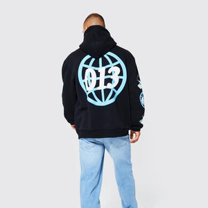 Nouveau sweat à capuche oversize de haute qualité pour l'été 2025, imprimé en relief, 500 g/m², impression en relief personnalisée, sweat à capuche en polaire d'hiver - Product Image 4