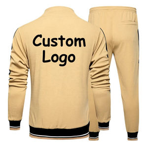 Haute Qualité Personnalisable Hommes Vintage Polyester Patch Zip-Up Printemps Survêtements Ensembles Soleil Faded Distressed Velour Plus La Taille - Product Image 3