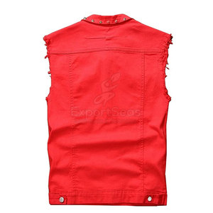 Chaleco vaquero de diseño personalizado de alta calidad, chaleco vaquero de diseño profesional de alta calidad para hombre a la venta - Product Image 2