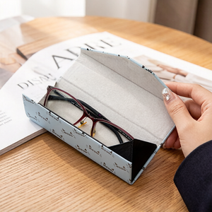 <span class=keywords><strong>Estuche</strong></span> Ecológico Personalizado <span class=keywords><strong>para</strong></span> Gafas de Sol, de Cuero PU, Plegable Triangular, Hecho a Mano - Product Image 2