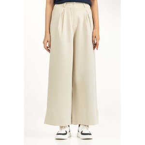 Pantalones de Pierna Ancha de Cintura Alta, Corte Regular, Estilo Casual WM-TRC-WS25-303, Tela Crepé Antiarrugas - Product Image 3