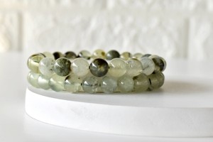 Natural Bulk Selling Phrenite Green Color Crystal 8mm Round Healing <b>Beaded</b> <b>Bracelet</b> for Meditation Jewelry - Product Image 5