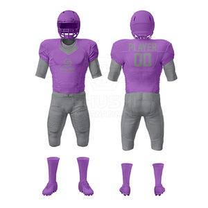 Uniformes de Fútbol Americano Personalizados para Adultos, Ropa Deportiva Corta 100% Poliéster Transpirable, Precio al por Mayor, Suministro Directo de Fábrica - Product Image 1