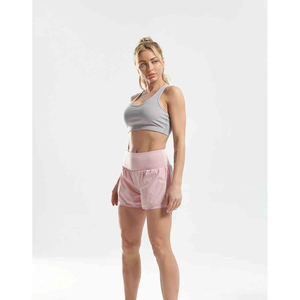 กางเกงขาสั้นโยคะผ้าสแปนเด็กซ์ผ้าไนลอนผสมผ้าสแปนเด็กซ์ความยาวด้านหลังสูงแบบไม่มีตะเข็บด้านหน้า - Product Image 3