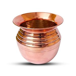 Ensemble de verres en cuivre personnalisé écologique santé bénéfique Lota en métal avec couvercle tasse de cuisine pour un usage quotidien - Product Image 3