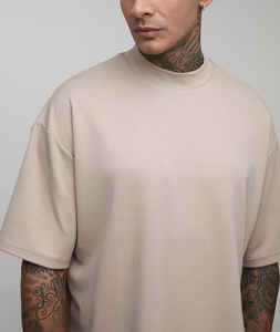 OEM fabriqué au Pakistan personnalisé 240GSM Premium coton Tshirt solide motif décontracté en gros vierge conception de base de tous les jours - Product Image 2