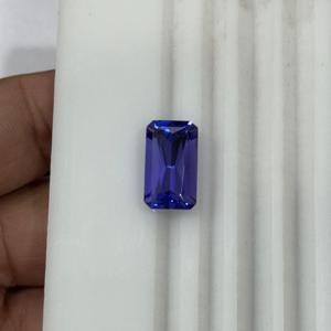 หินแทนซาไนต์ธรรมชาติทรงแปดเหลี่ยมตัดสีสดใสอัญมณีแทนซาไนต์ทรงแปดเหลี่ยมแบบหลวมๆขนาดเท่าแหวน - Product Image 6