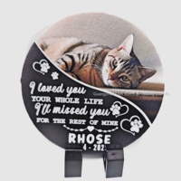 Plaque commémorative carrée personnalisable pour animaux de compagnie, en ardoise naturelle, avec photo, pour décoration intérieure et souvenir
