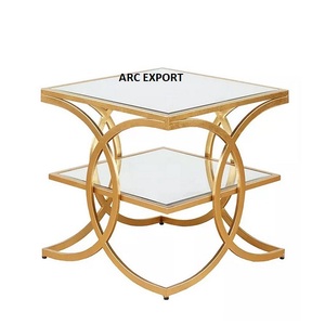 Unique Design Marble Side Table for Best Selling Joint Lighting Item Side Table Gold and White Color <b>End</b> Table in Lowest Price - Product Image 6